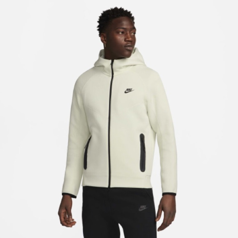 Nike Cream and Black Performance Jacket with High Collar